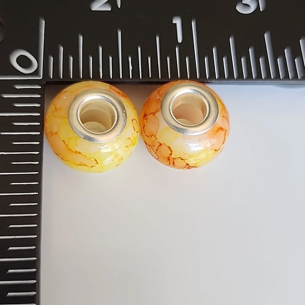WATERCOLOR  Murano  Glass European Beads for Charm - Picture 3 of 5